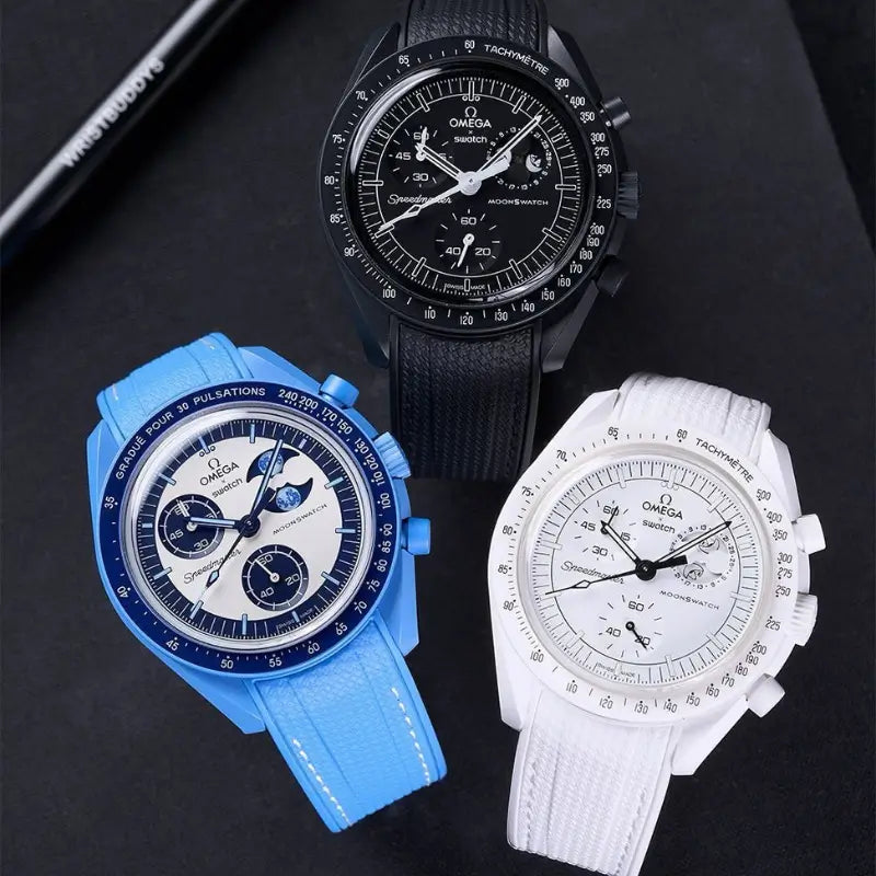 Pulseiras de Borracha Premium - Moonswatch