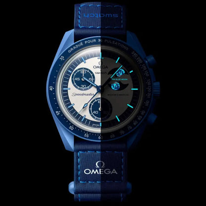 Relógio Missão à Fase da Super Lua Azul